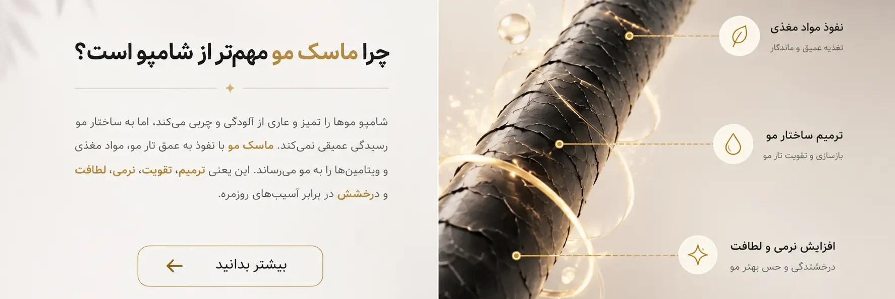 چرا ماسک مو از شامپو مهم‌تر است